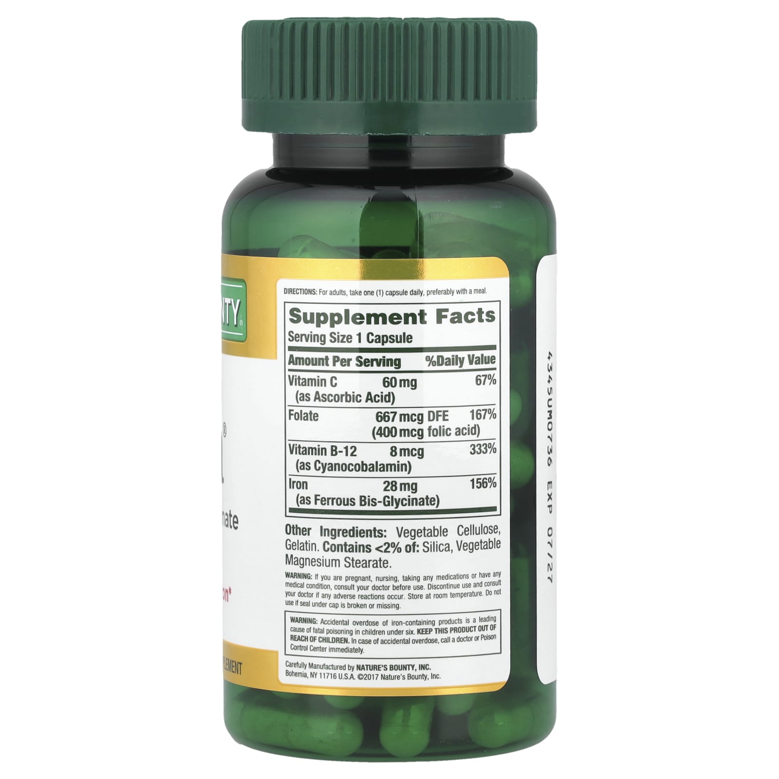 Nature's Bounty, Gentle Iron®, 90 Capsules - Image 2