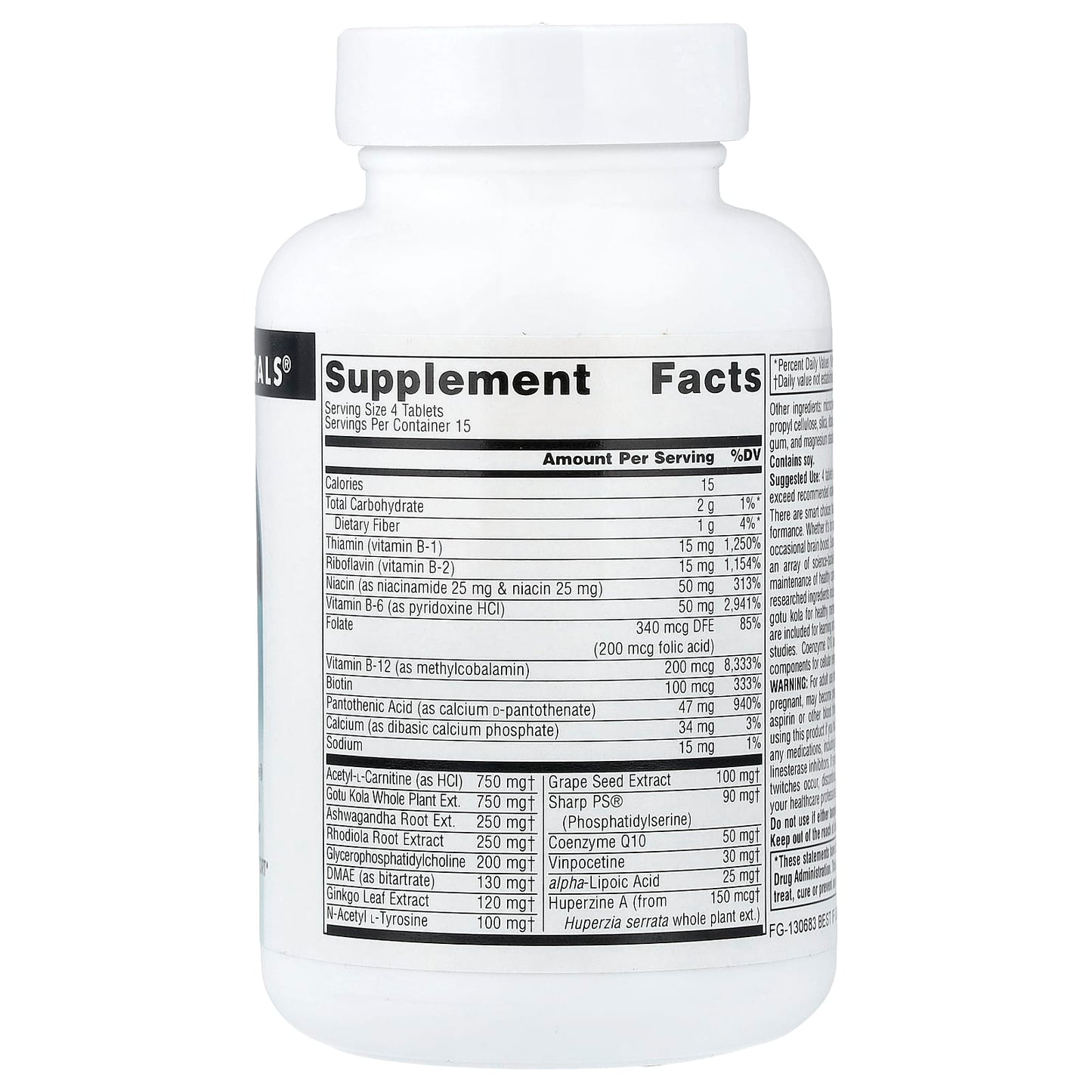 Source Naturals, Brain Charge®, 60 Tablets - Image 2