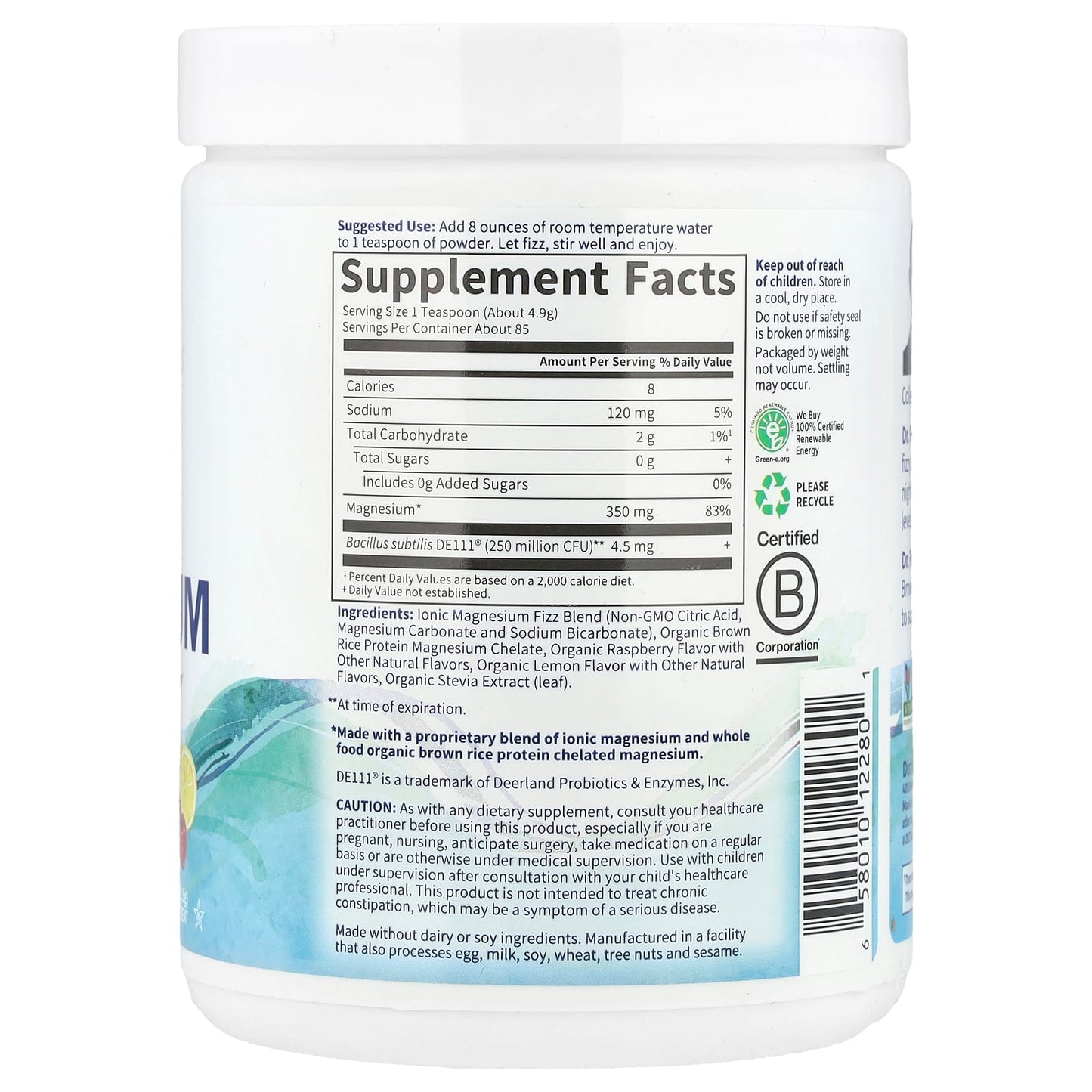 Whole Food Magnesium Powder by Garden of Life - Stress Relief & Sleep - Image 2