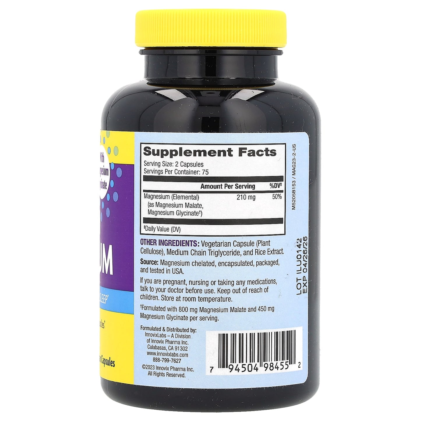 InnovixLabs Advanced Magnesium, 150 Vegan Capsules for Relaxation, Sleep & Heart Health - Image 2