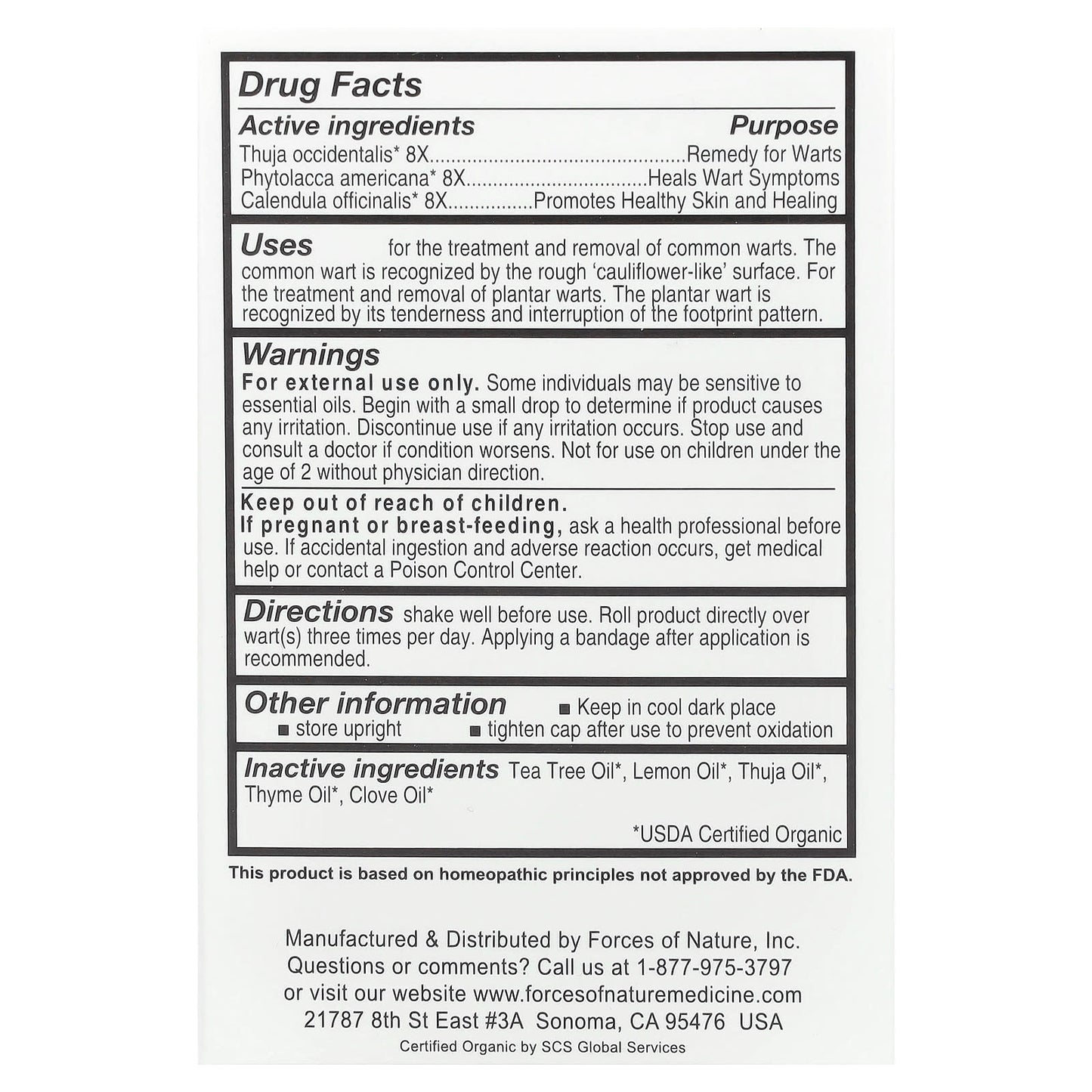 USDA Certified Organic Wart Remover for Common & Plantar Warts - Image 2