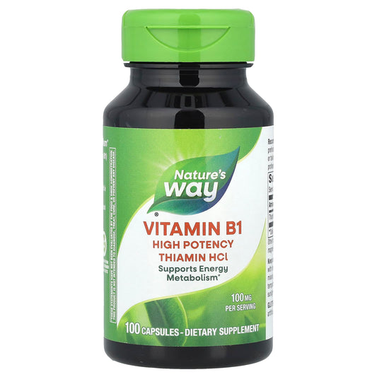 Nature's Way, Vitamin B1, 100 mg, 100 Capsules - Image 1