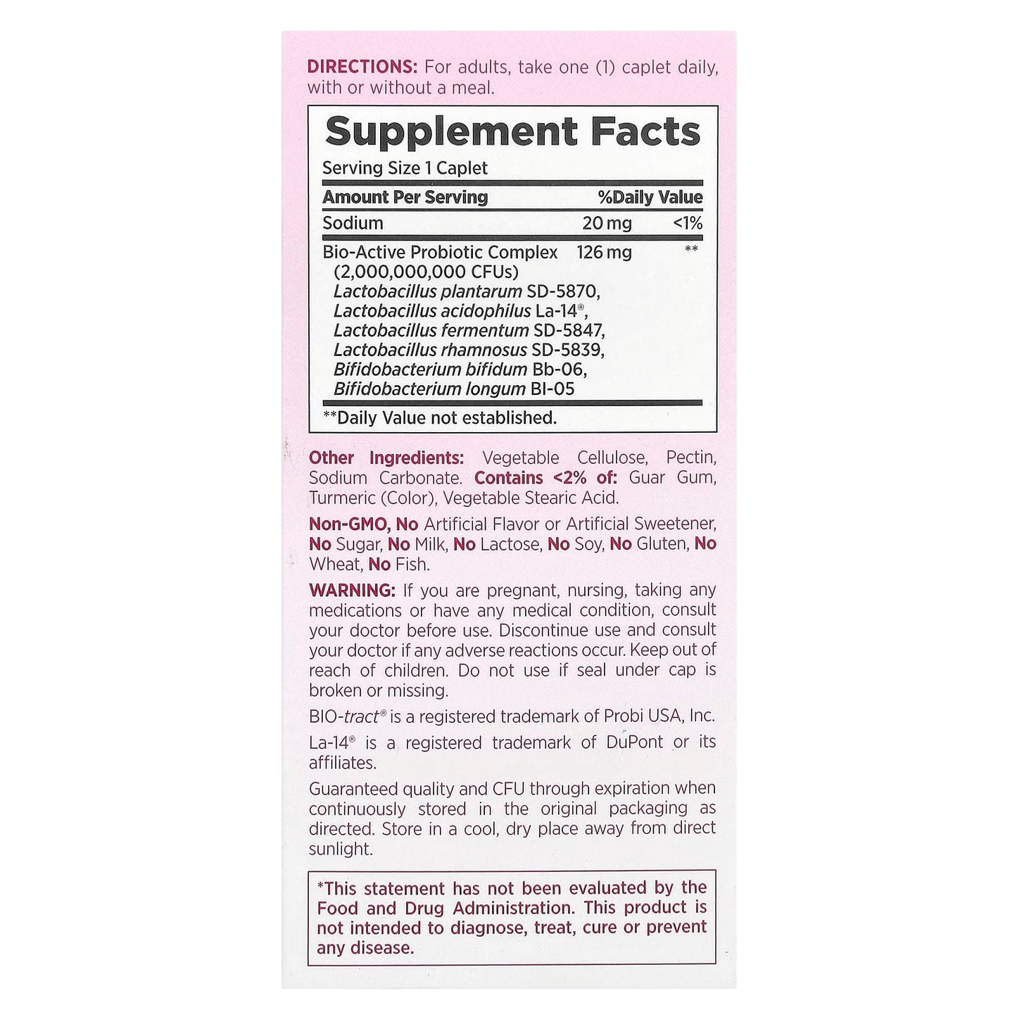 Nature's Bounty, Optimal Solutions®,  Probiotic, Controlled Delivery, 30 Caplets - Image 2