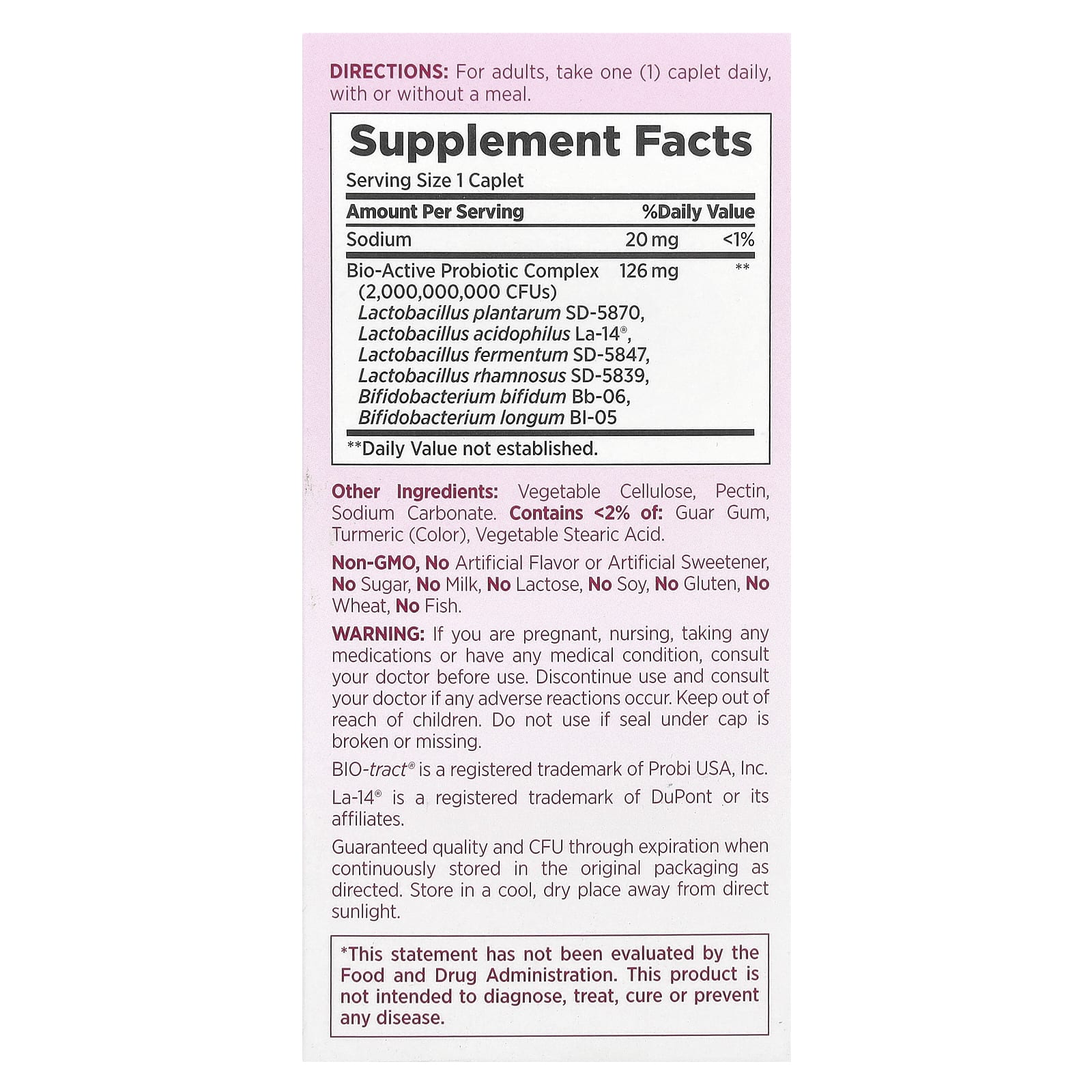Nature's Bounty, Optimal Solutions®,  Probiotic, Controlled Delivery, 30 Caplets - Image 2