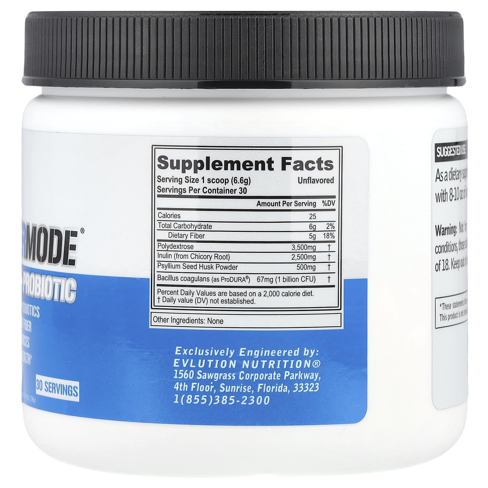 Boost Digestive Health with EVLution Nutrition FiberMode 6.98 oz - Image 2