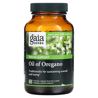Gaia Herbs Oil of Oregano 120 Vegan Liquid Phyto-Caps for Immune Support