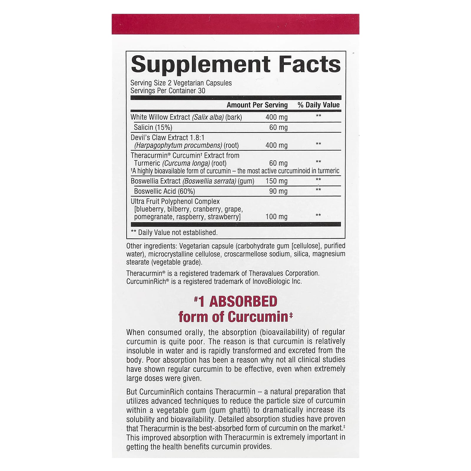 Natural Factors, CurcuminRich®, Joint Curcumizer®, 60 Vegetarian Capsules - Image 2