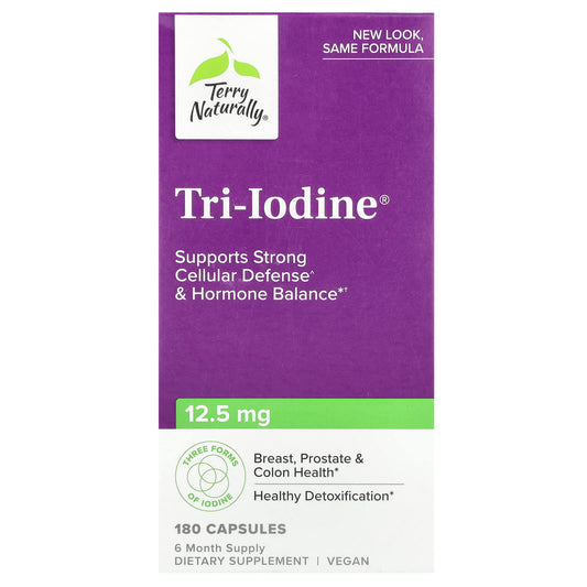 Terry Naturally, Tri-Iodine®, 12.5 mg, 180 Capsules - Image 1