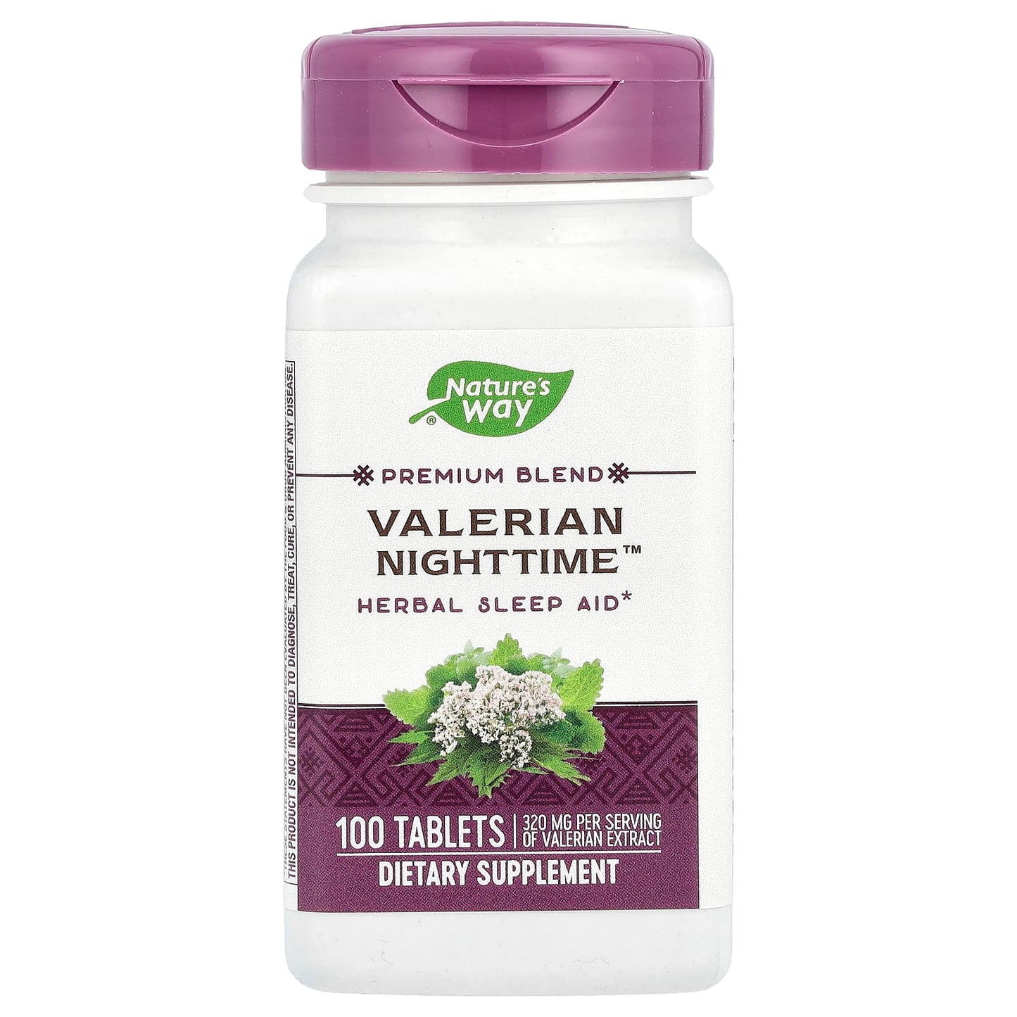 Nature's Way, Valerian Nighttime™, 100 Tablets - Image 1