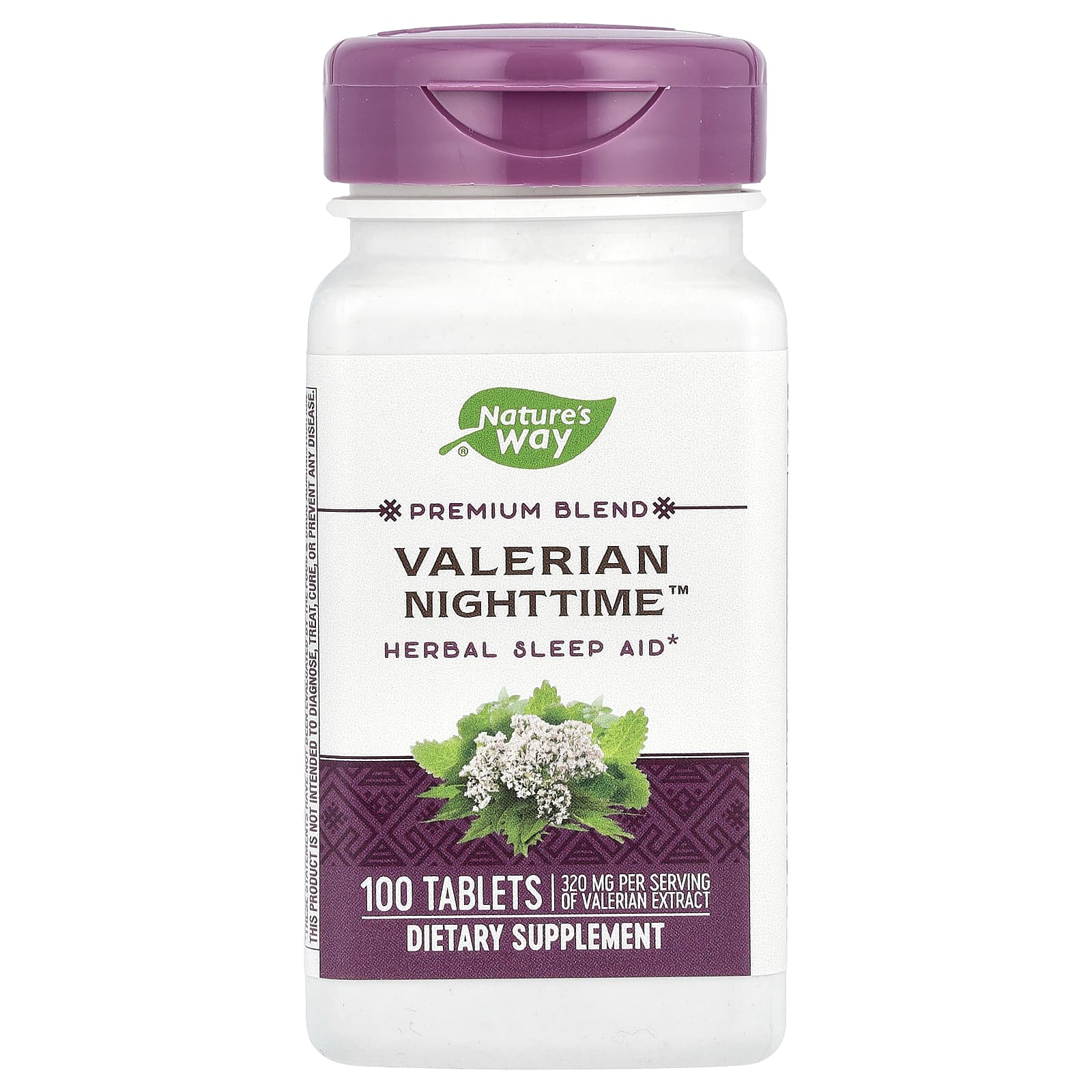 Nature's Way, Valerian Nighttime™, 100 Tablets - Image 1