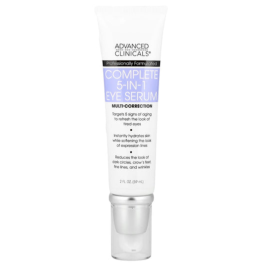 Clinical Strength Eye Serum for Dark Circles, Fine Lines, and Wrinkles - 5-in-1 Advanced Formula - Image 1