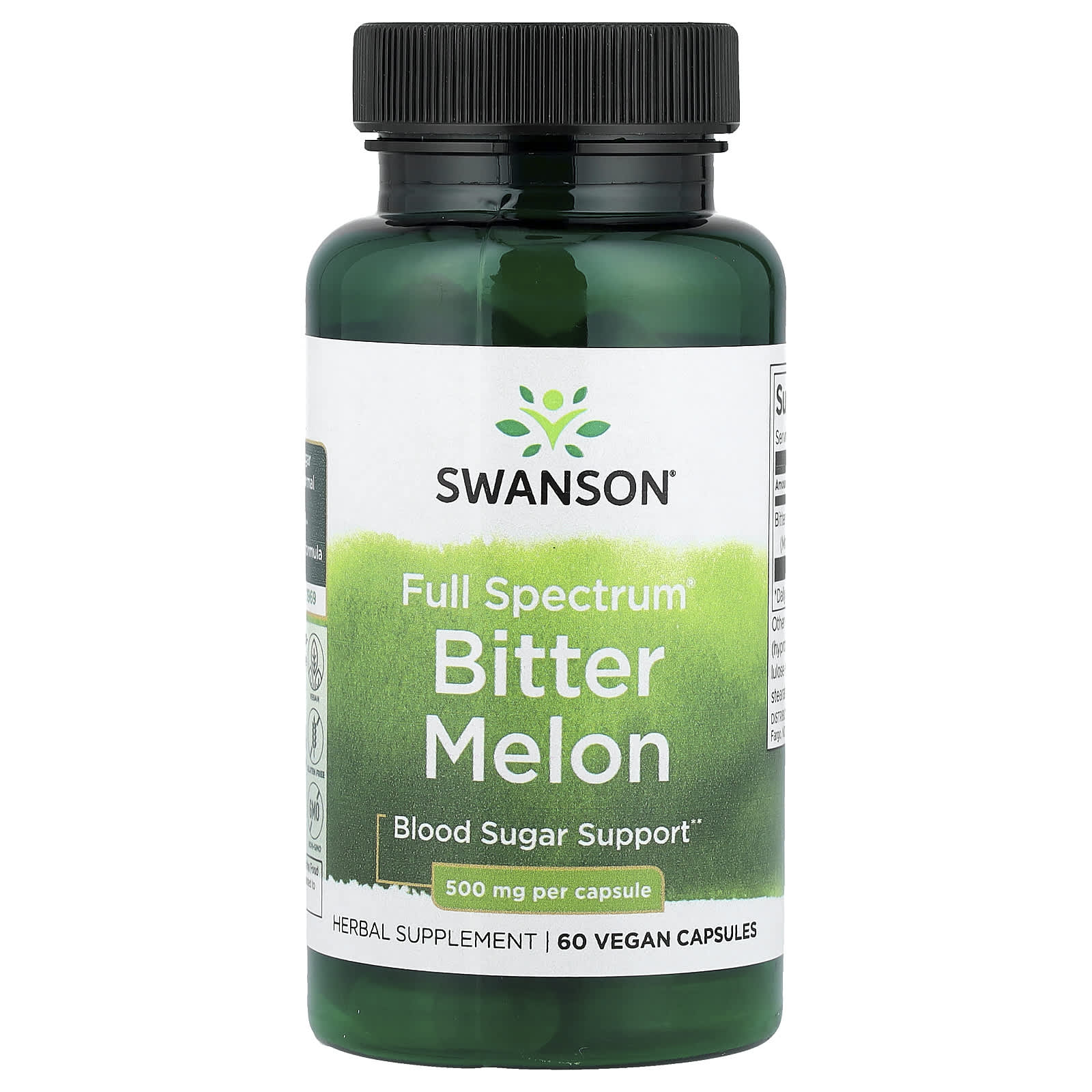 Swanson, Full Spectrum® Bitter Melon, 500 mg, 60 Vegan Capsules - Image 1