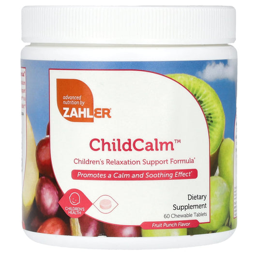 Zahler, ChildCalm, Children's Relaxation Support Formula, Fruit Punch, 60 Chewable Tablets - Image 1
