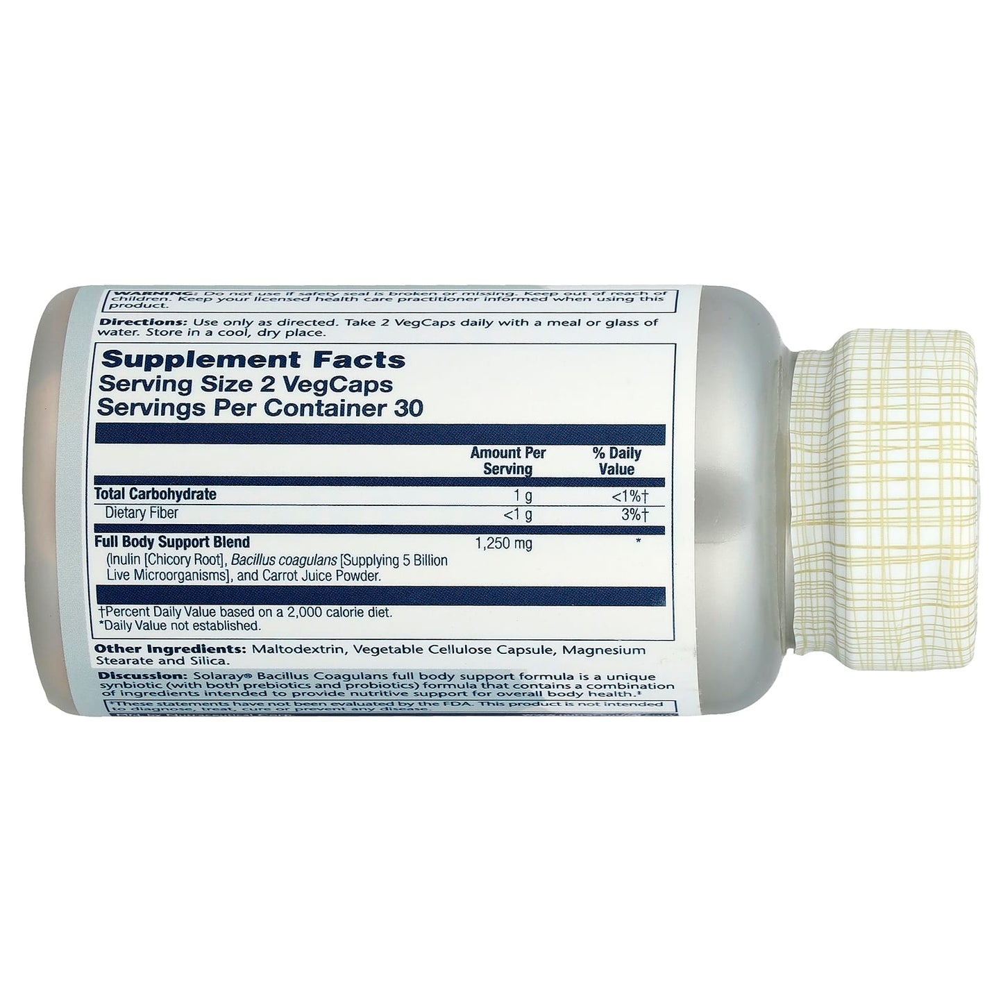 Solaray, Bacillus Coagulans, 60 VegCaps - Image 2
