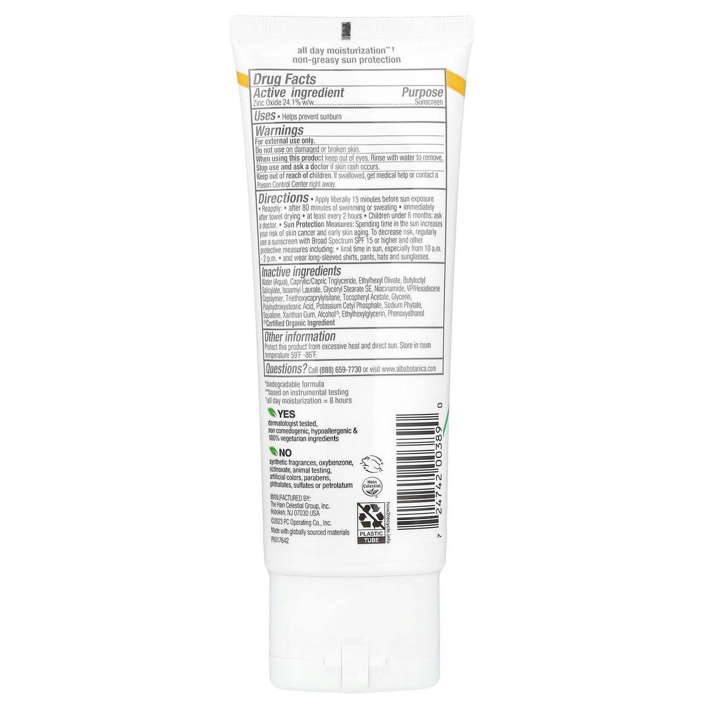 Alba Botanica Fragrance Free Mineral Sunscreen, SPF 30, 3 fl oz - Image 2