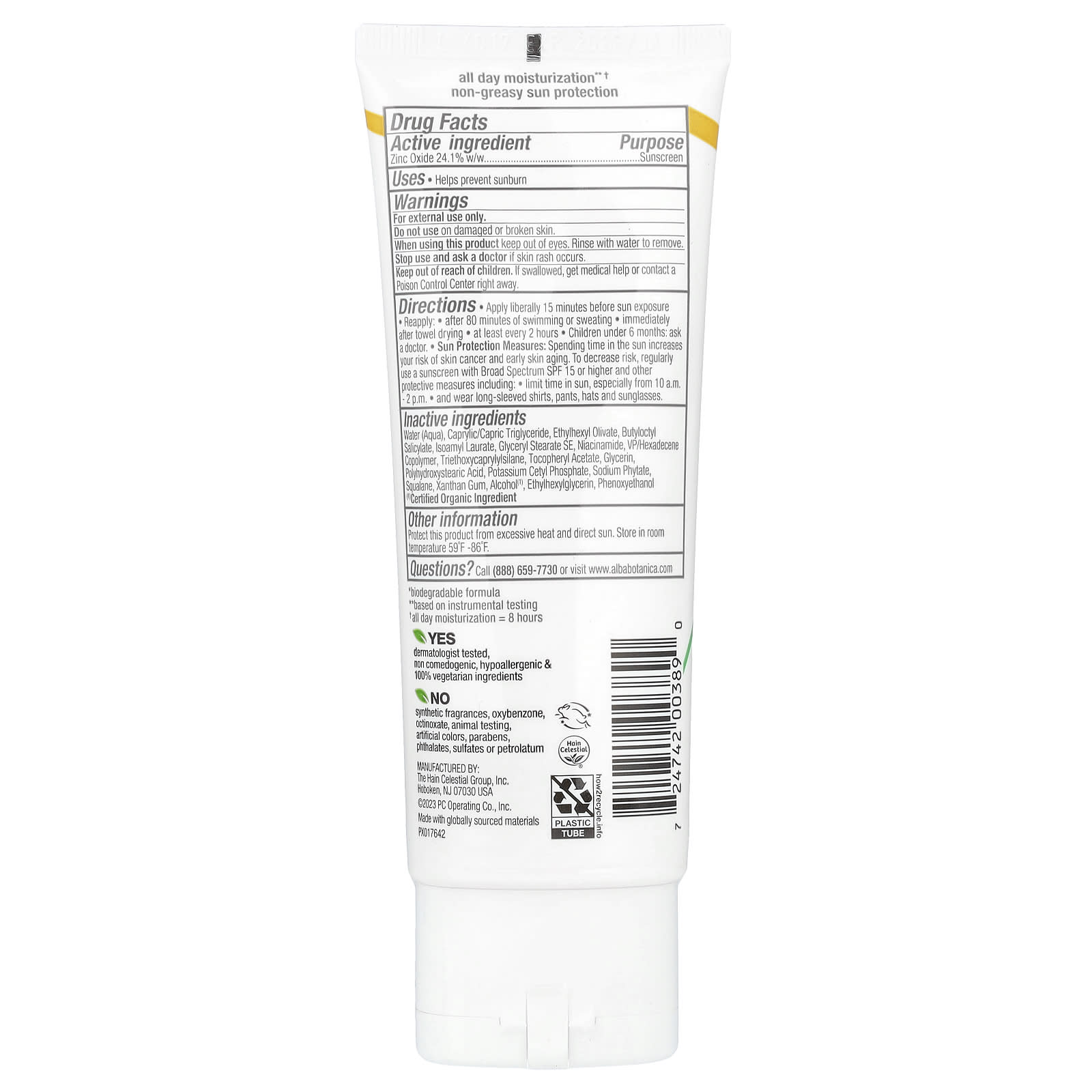 Alba Botanica Fragrance Free Mineral Sunscreen, SPF 30, 3 fl oz - Image 2