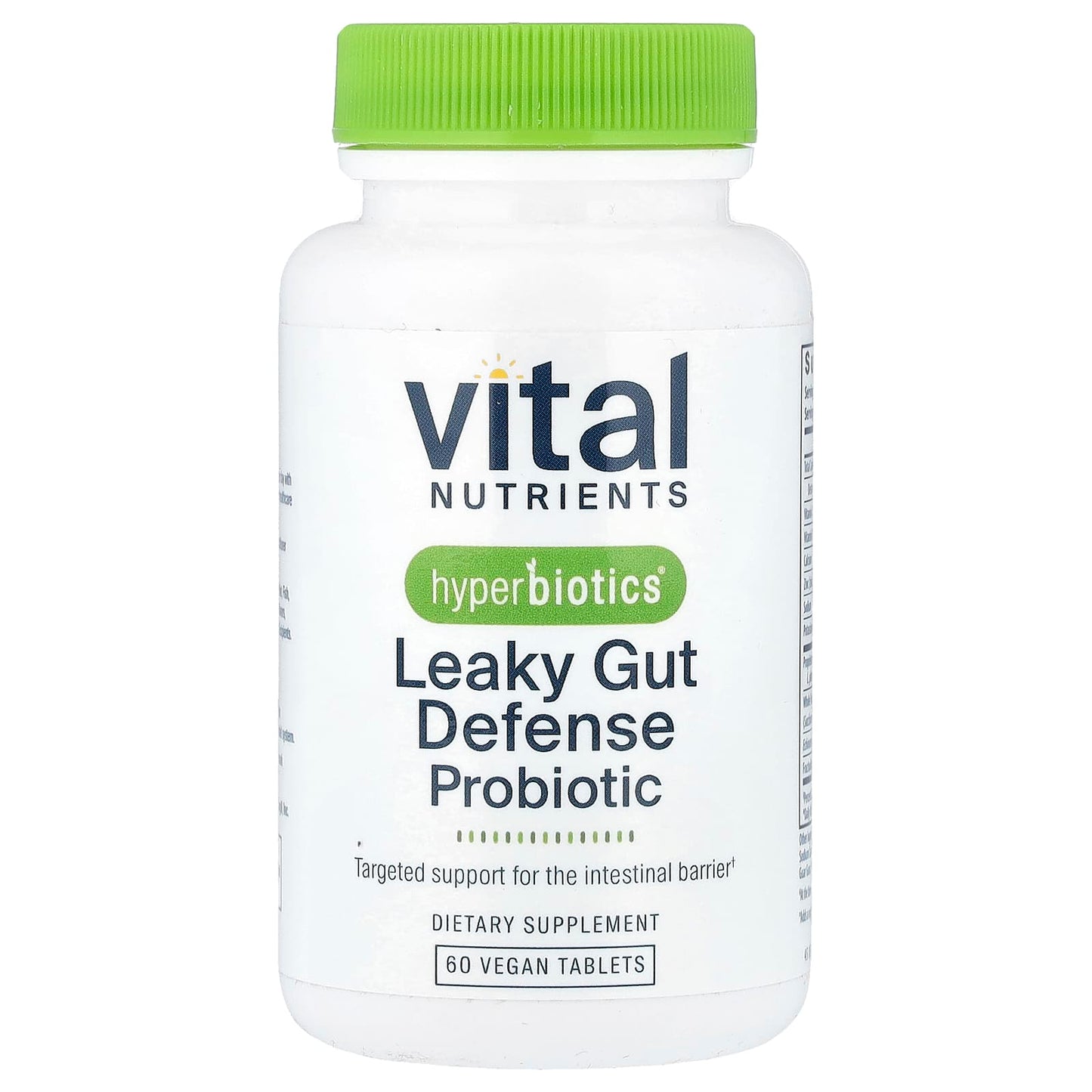 Vital Nutrients, Hyperbiotics®, Leaky Gut Defense Probiotic, 60 Vegan Tablets - Image 1