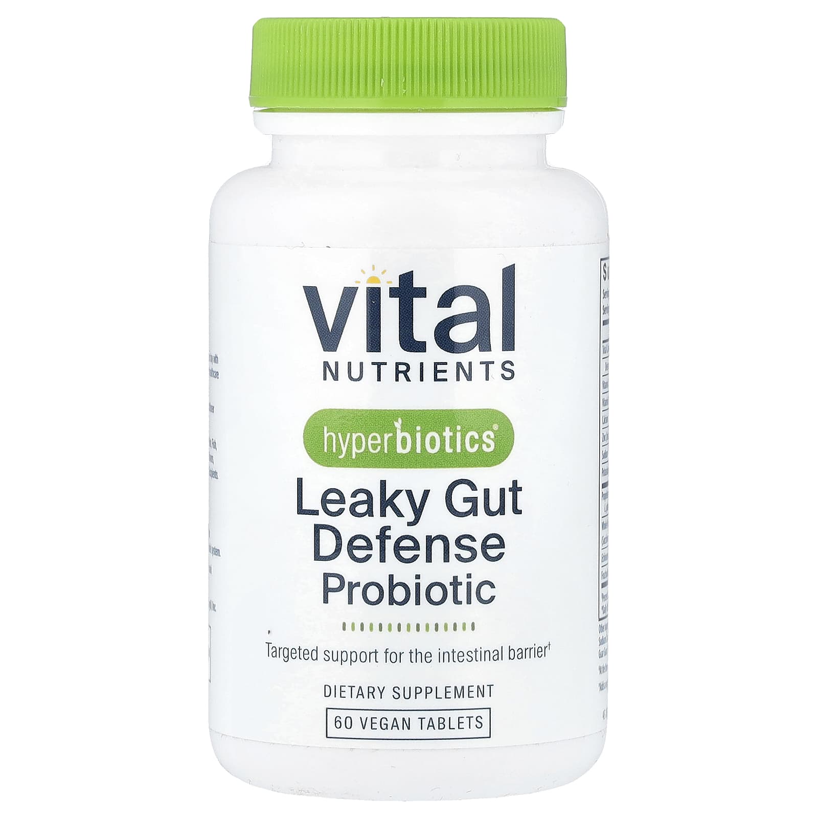 Vital Nutrients, Hyperbiotics®, Leaky Gut Defense Probiotic, 60 Vegan Tablets - Image 1