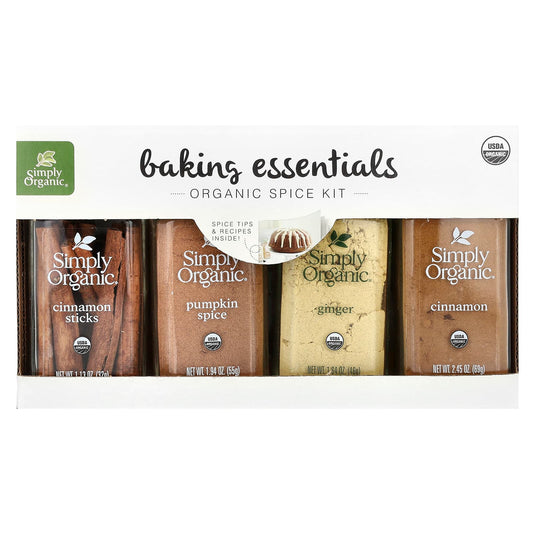 Simply Organic, Baking Essentials, Organic Spice Kit, 4 Spices - Image 1