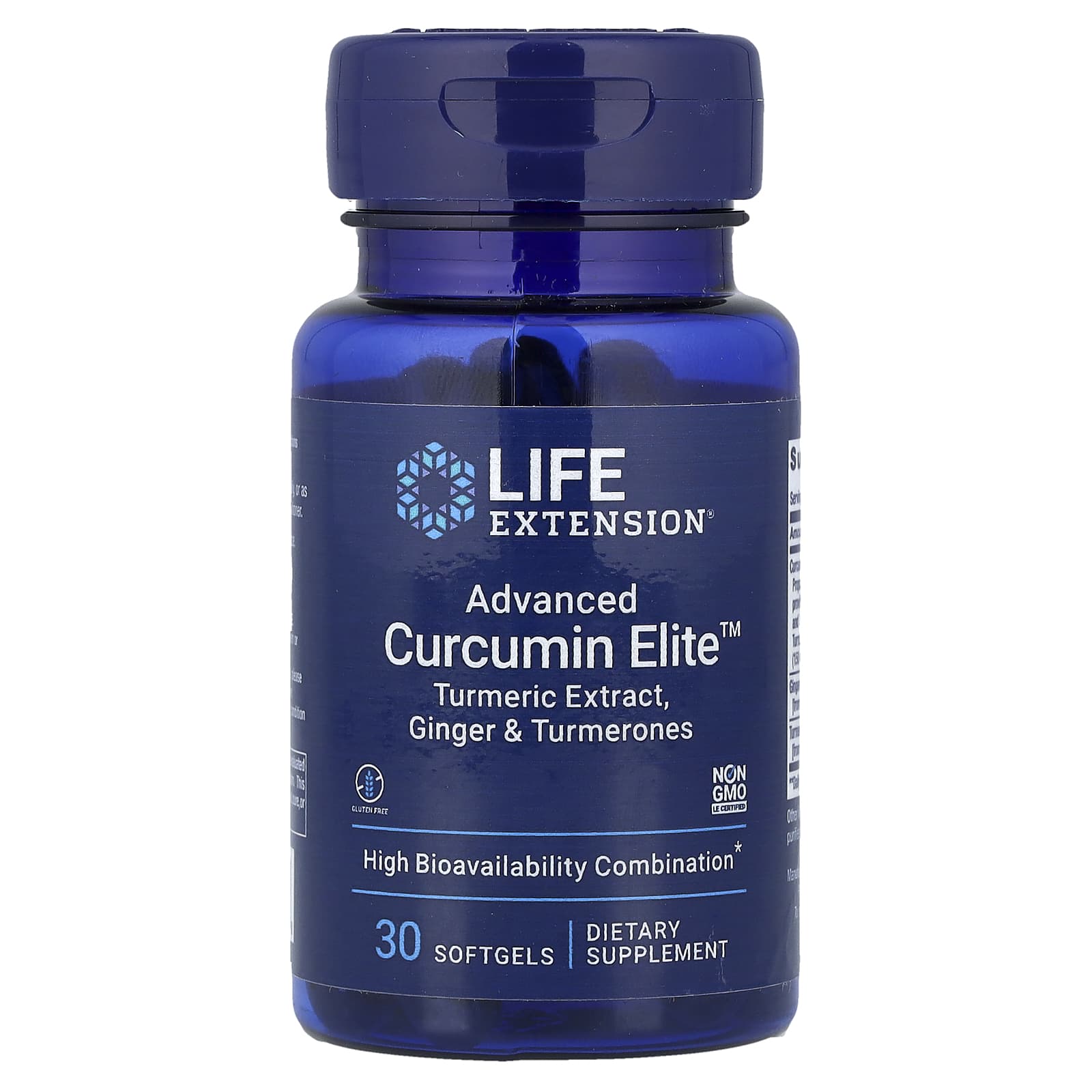 Life Extension, Advanced Curcumin Elite™, Turmeric Extract, Ginger & Turmerones, 30 Softgels - Image 1