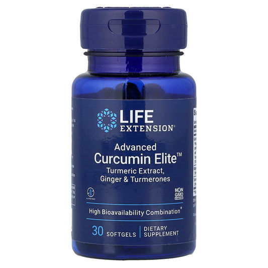 Life Extension, Advanced Curcumin Elite™, Turmeric Extract, Ginger & Turmerones, 30 Softgels - Image 1