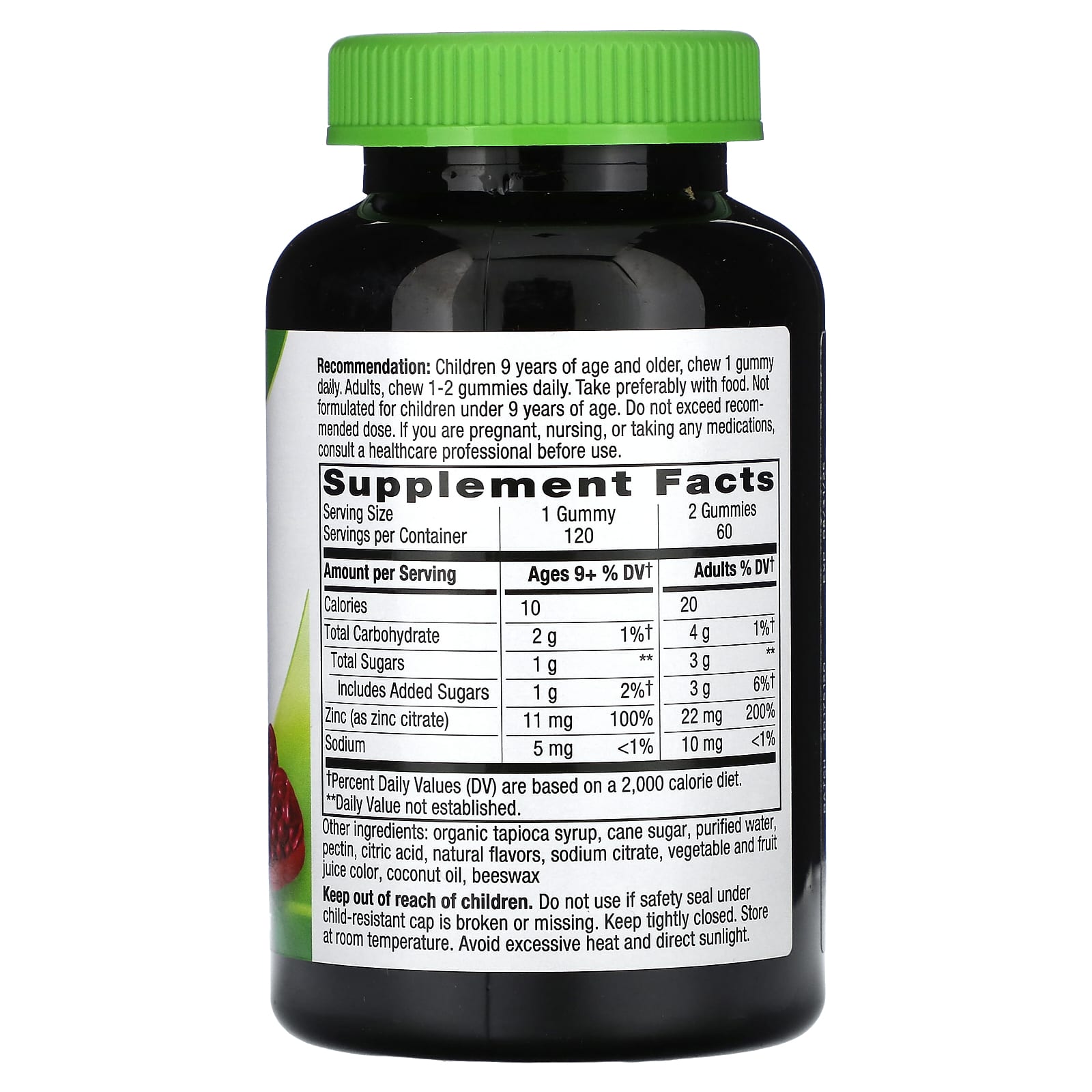 Nature's Way, Zinc Gummies, Mixed Berry, 120 Gummies (11 mg per Gummy) - Image 2