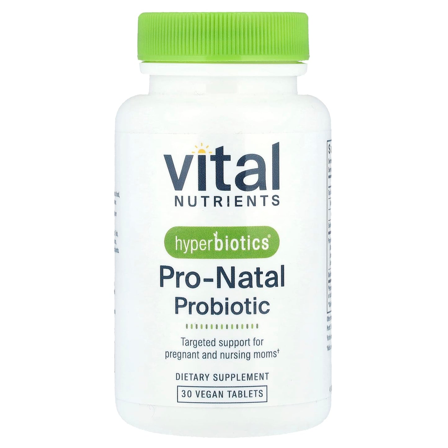 Vital Nutrients, Hyperbiotics®, Pro-Natal Probiotic, 30 Vegan Tablets - Image 1