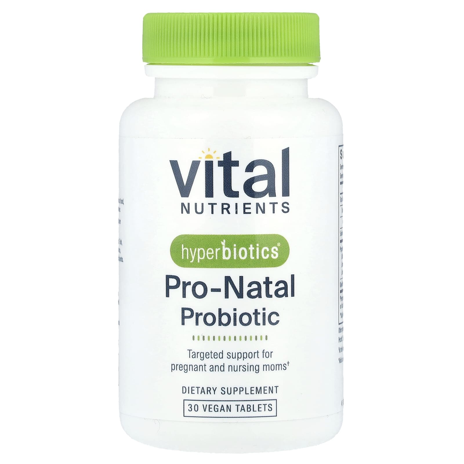 Vital Nutrients, Hyperbiotics®, Pro-Natal Probiotic, 30 Vegan Tablets - Image 1