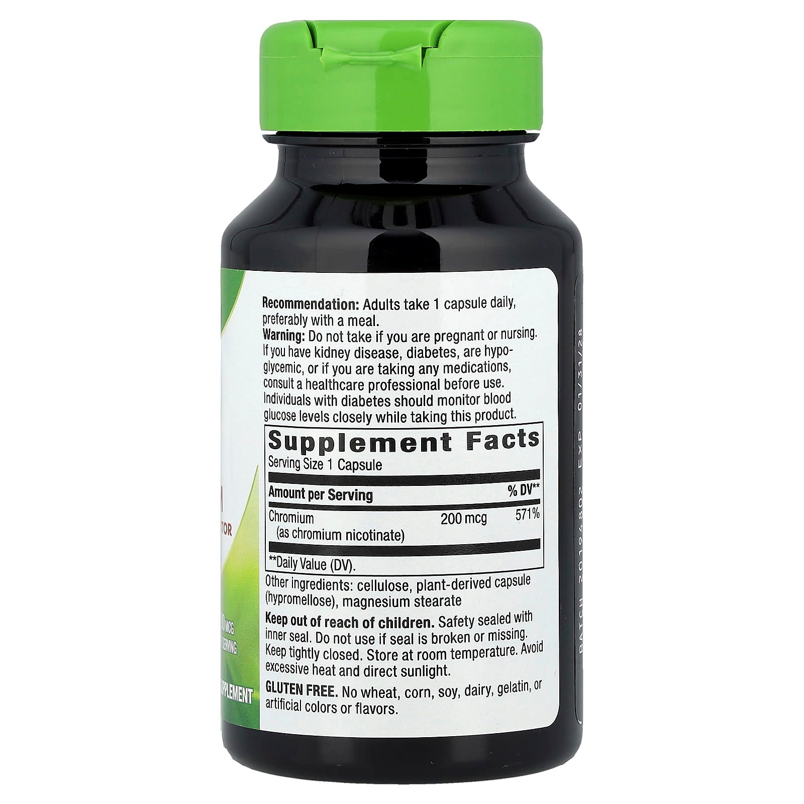 Nature's Way, GTF Chromium, 200 mcg, 100 Vegan Capsules - Image 2