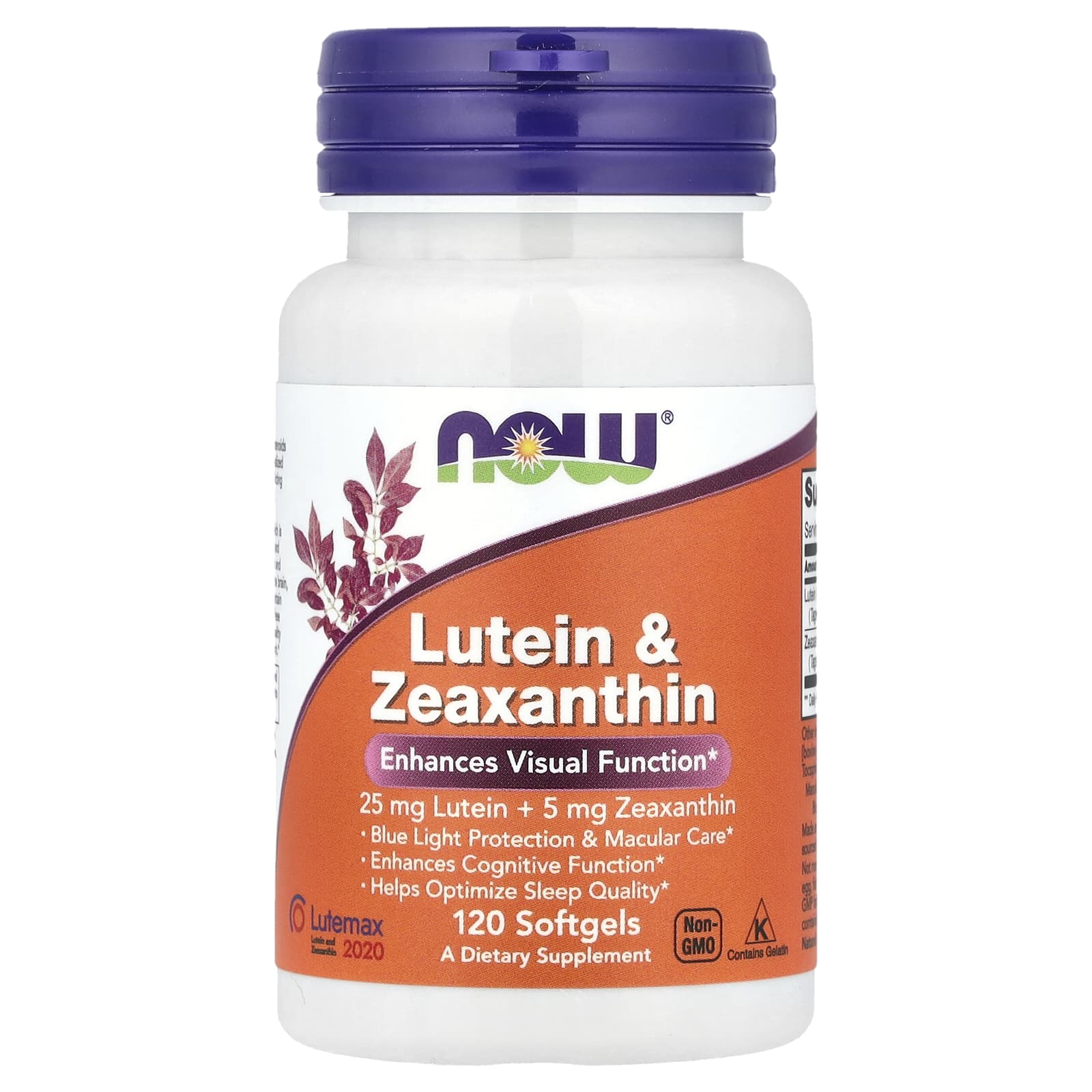 NOW Foods, Lutein & Zeaxanthin , 120 Softgels - Image 1