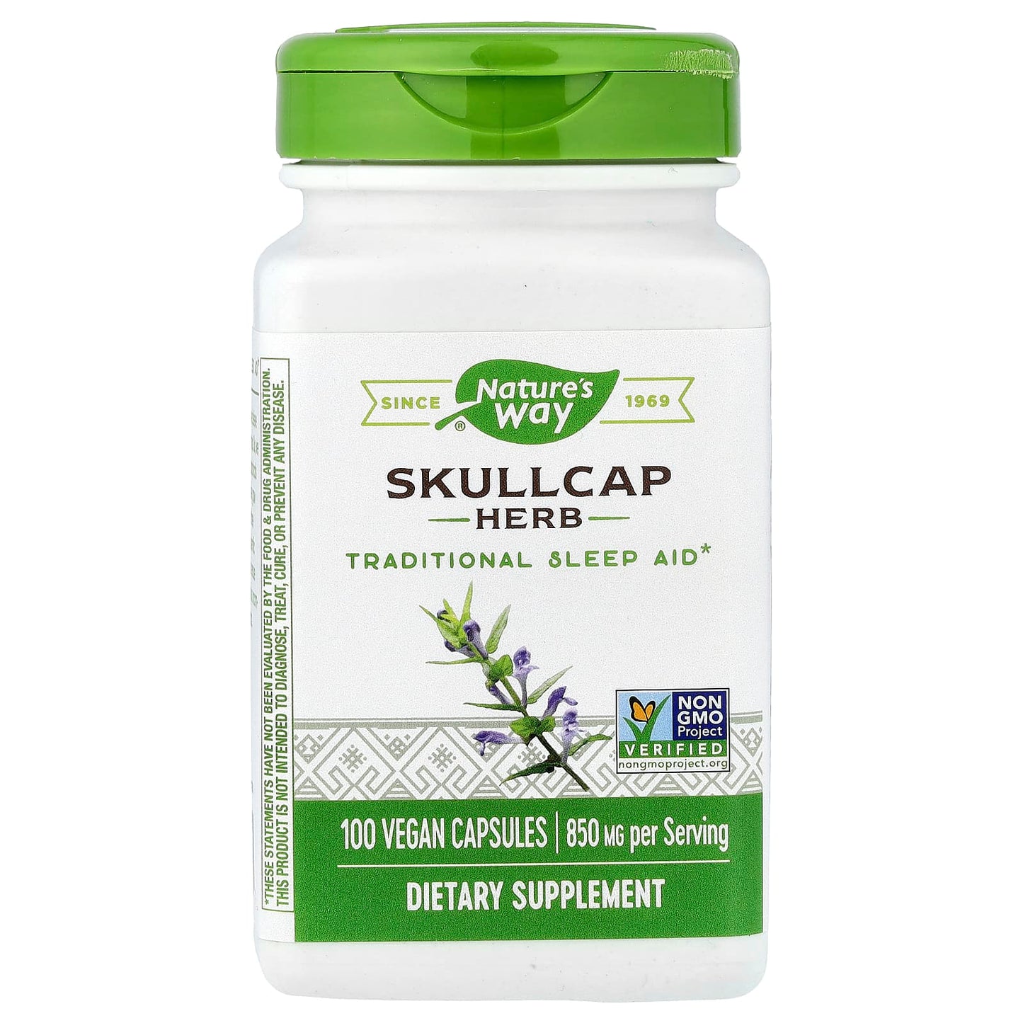 Nature's Way, Skullcap Herb, 100 Vegan Capsules (425 mg per Capsule) - Image 1