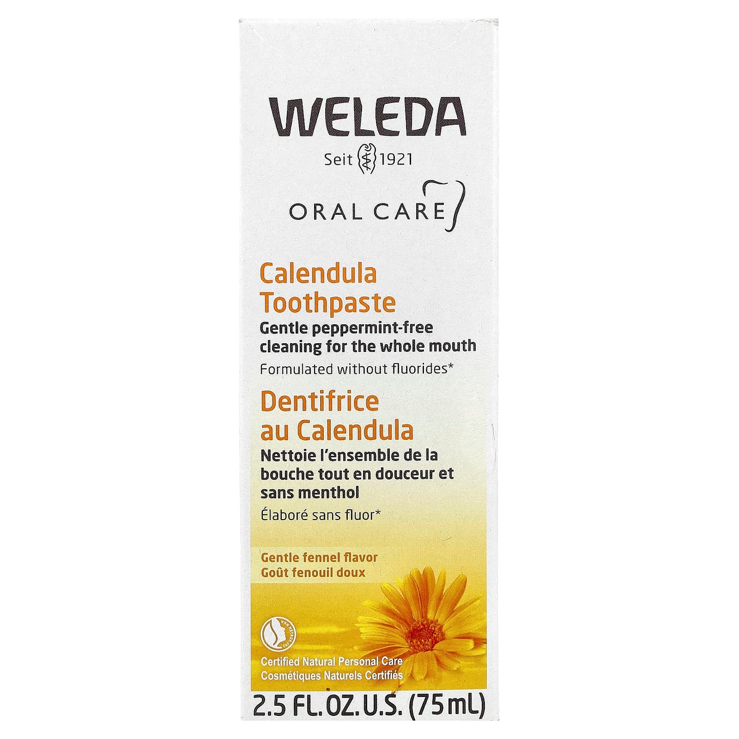 Weleda, Oral Care, Calendula Toothpaste, Gentle Fennel, 2.5 fl oz (75 ml) - Image 2