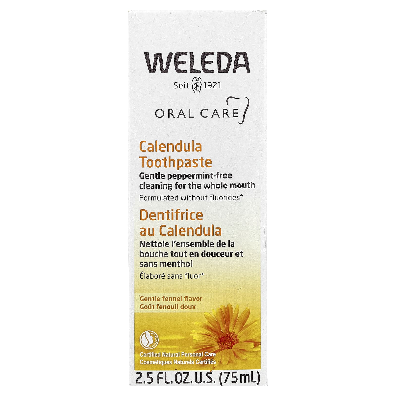 Weleda, Oral Care, Calendula Toothpaste, Gentle Fennel, 2.5 fl oz (75 ml) - Image 2