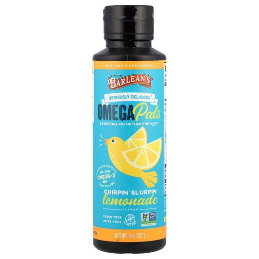 Barleans Omega Pals for Kids - Chirpin Slurpin Lemonade, 227g - Image 1