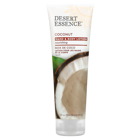 Desert Essence Coconut Hand & Body Lotion, 8 oz - Image 1