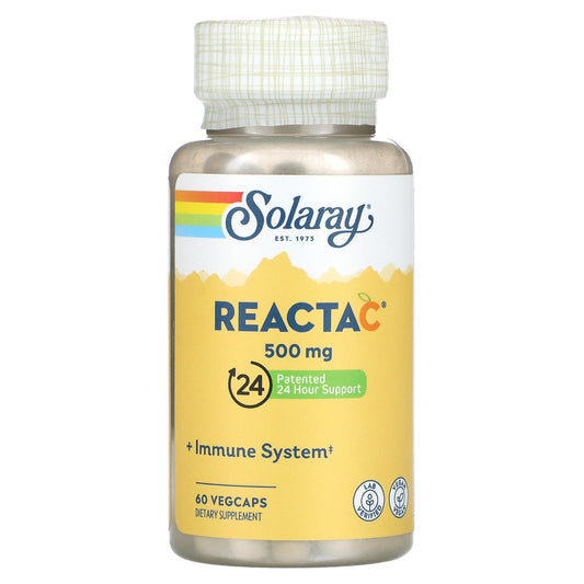 Solaray, Reacta-C, 500 mg, 60 VegCaps - Image 1