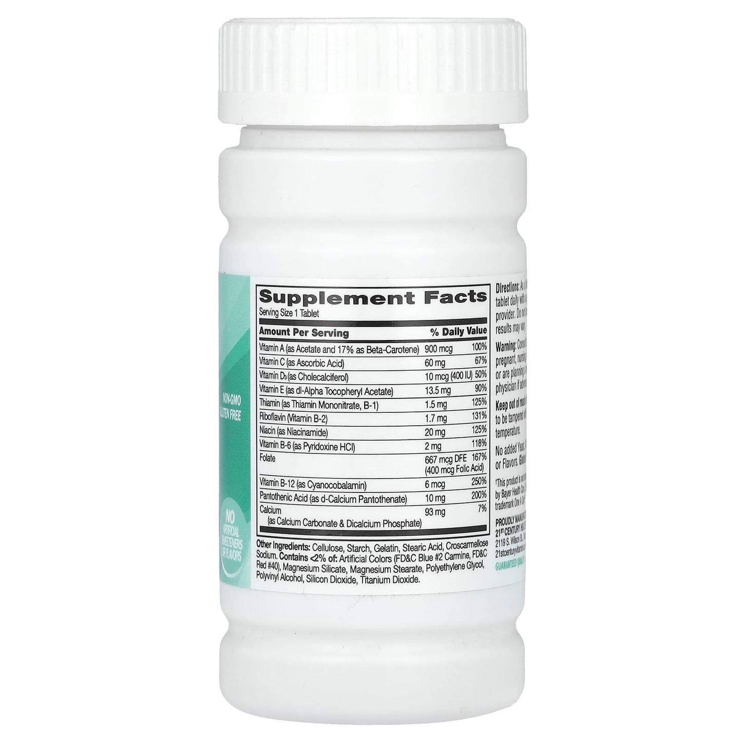 21st Century One Daily Multivitamin Supplement, 100 Tablets - Image 2