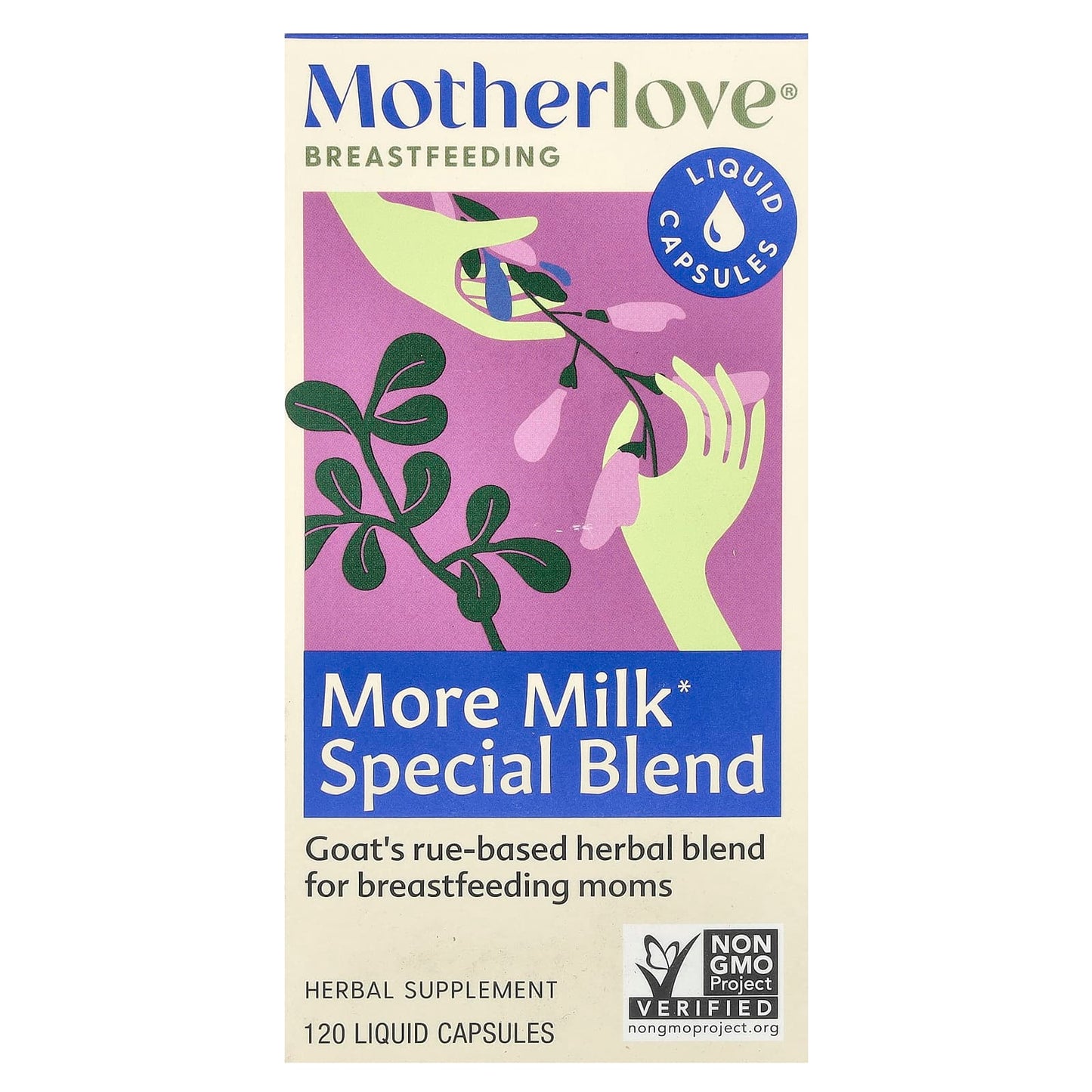 Motherlove, Breastfeeding, More Milk Special Blend, 120 Liquid Capsules - Image 1