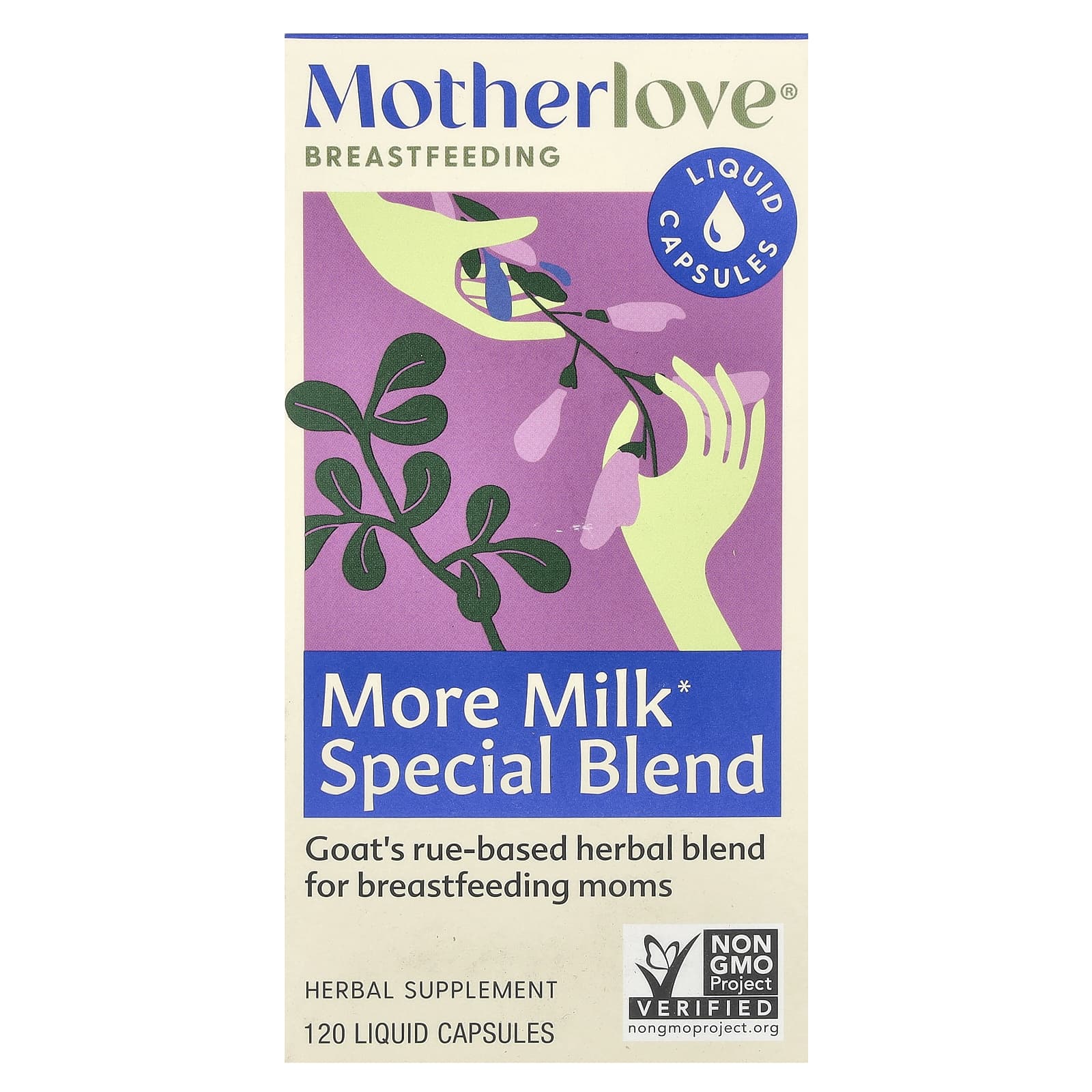 Motherlove, Breastfeeding, More Milk Special Blend, 120 Liquid Capsules - Image 1