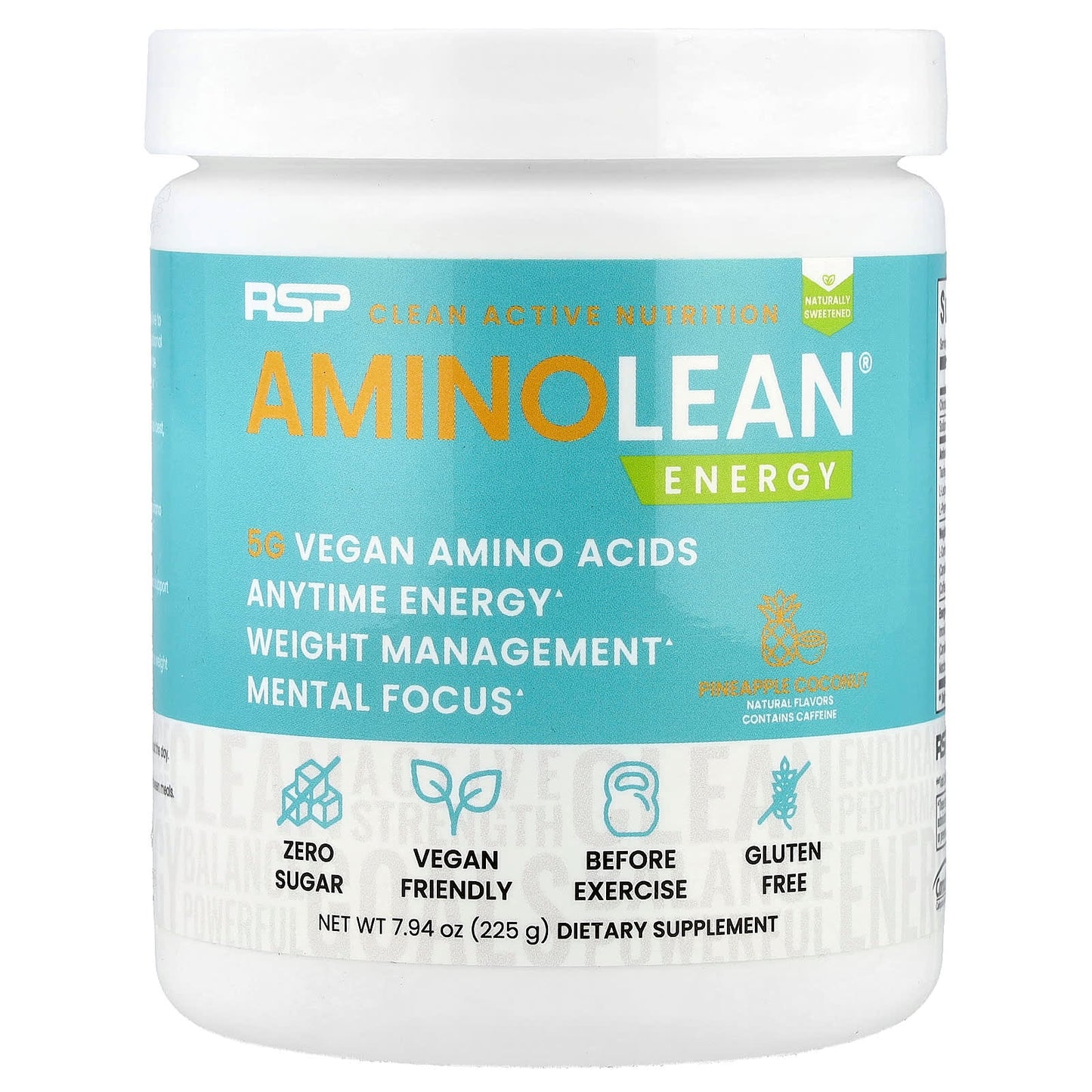 RSP Nutrition, AminoLean®, Energy,  Pineapple Coconut, 7.94 oz (225 g) - Image 1