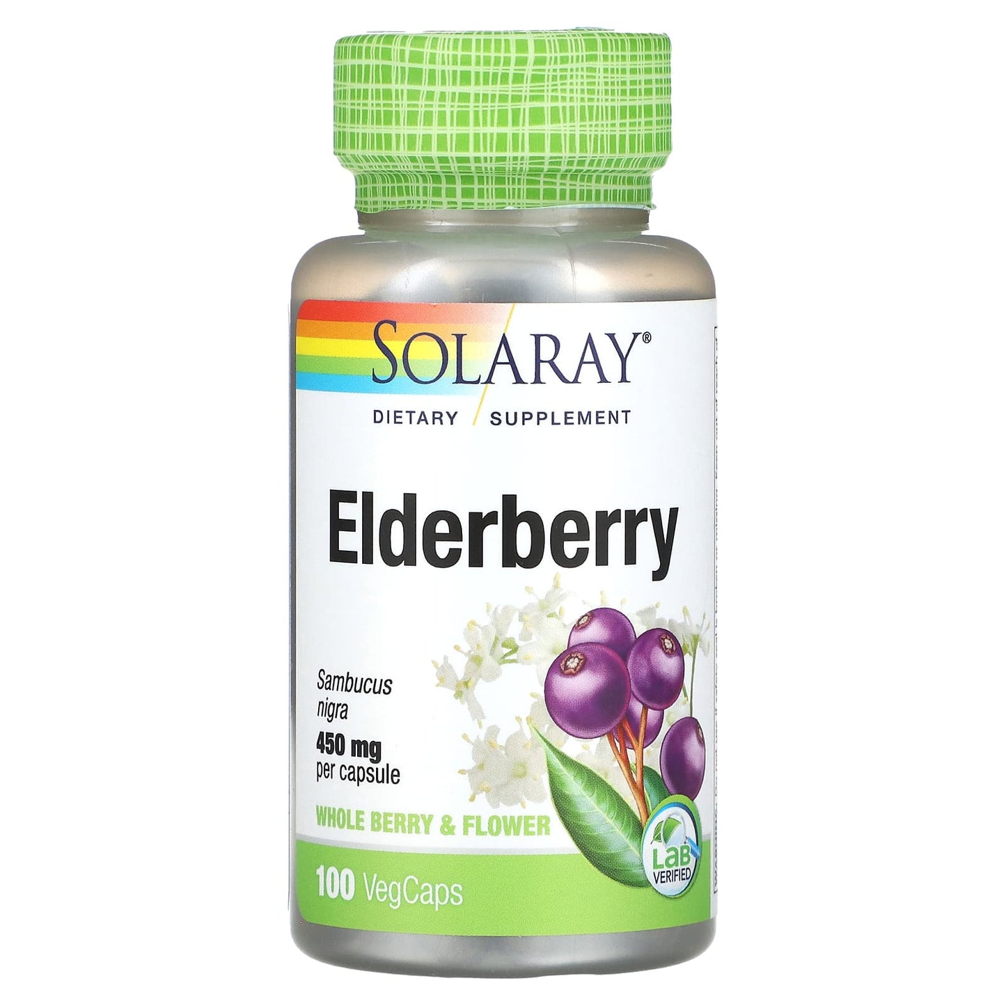 Solaray, Elderberry, 100 VegCaps - Image 1