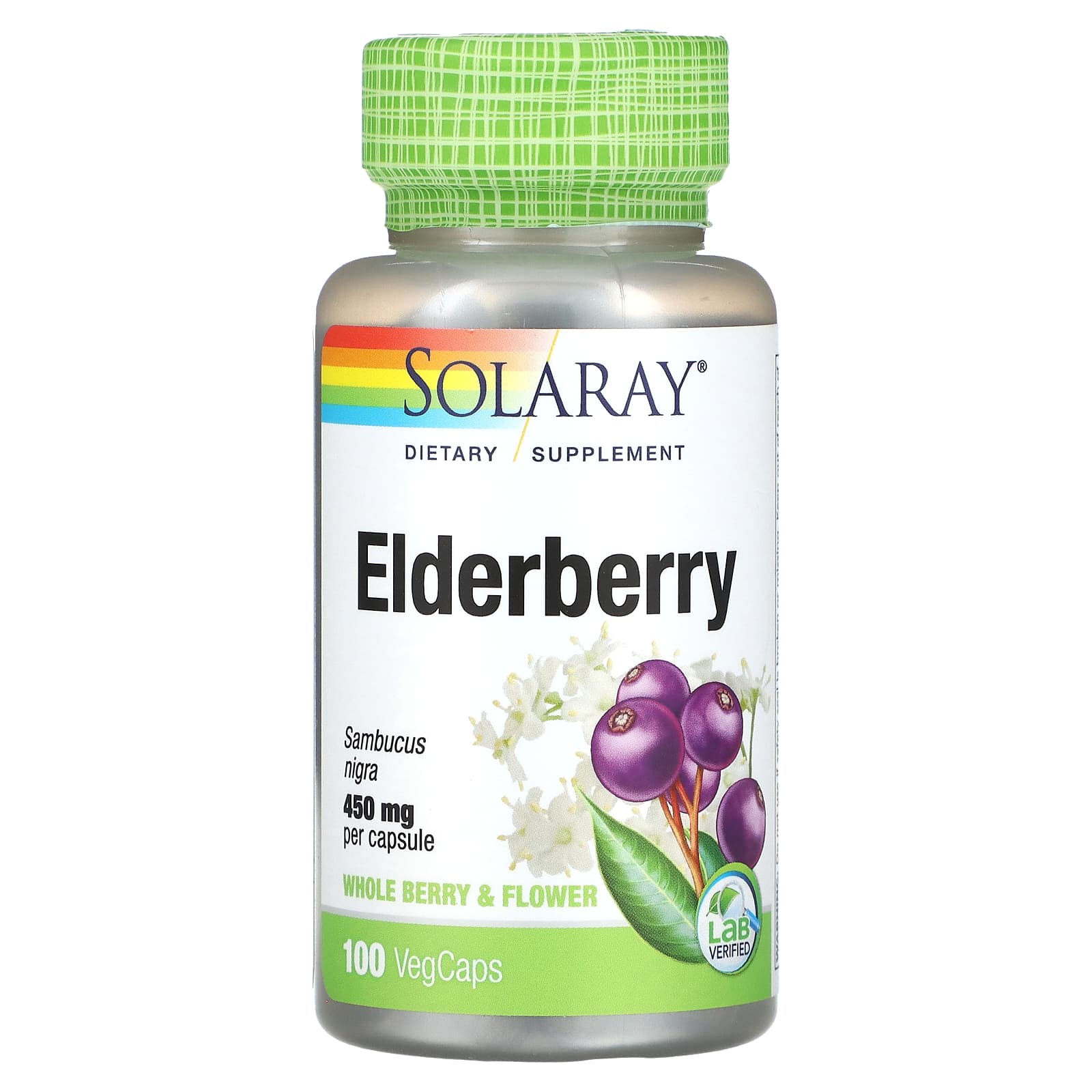 Solaray, Elderberry, 100 VegCaps - Image 1
