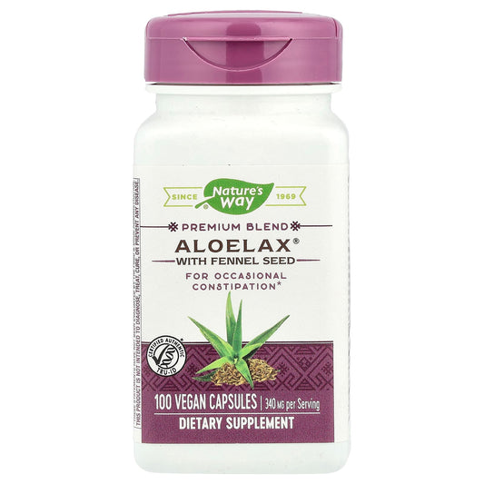 Nature's Way, Aloelax® with Fennel Seed, 340 mg, 100 Vegan Capsules - Image 1
