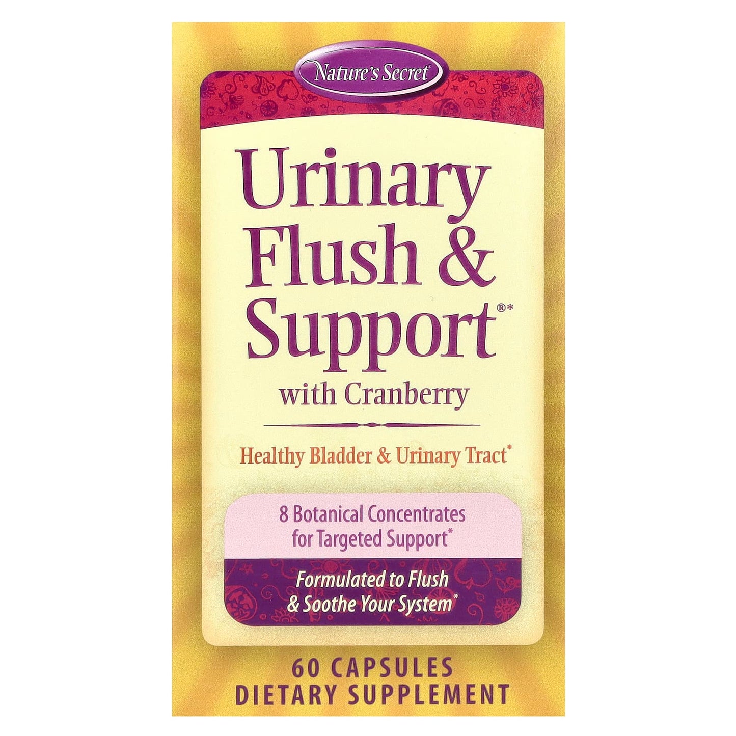 Nature's Secret, Urinary Flush & Support® with Cranberry, 60 Capsules - Image 1