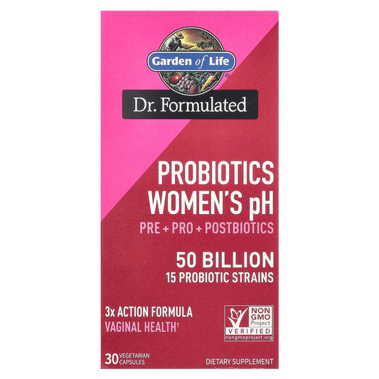 Garden of Life Probiotics for Women's pH Balance, 50 Billion CFU, 30 Capsules - Image 1