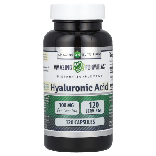 Hyaluronic Acid Supplement for Joint & Skin Health, 100mg, 120 Capsules - Image 1