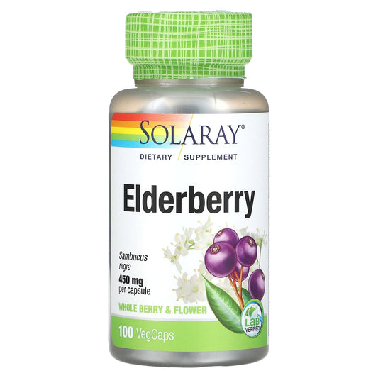 Solaray, Elderberry, 100 VegCaps - Image 1