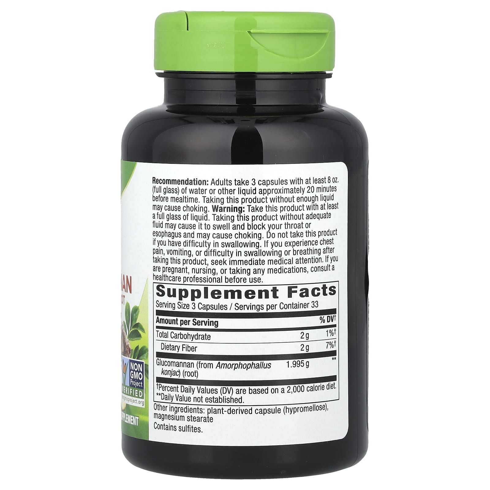 Nature's Way, Glucomannan from Konjac Root, 100 Vegan Capsules (665 mg per Capsule) - Image 2