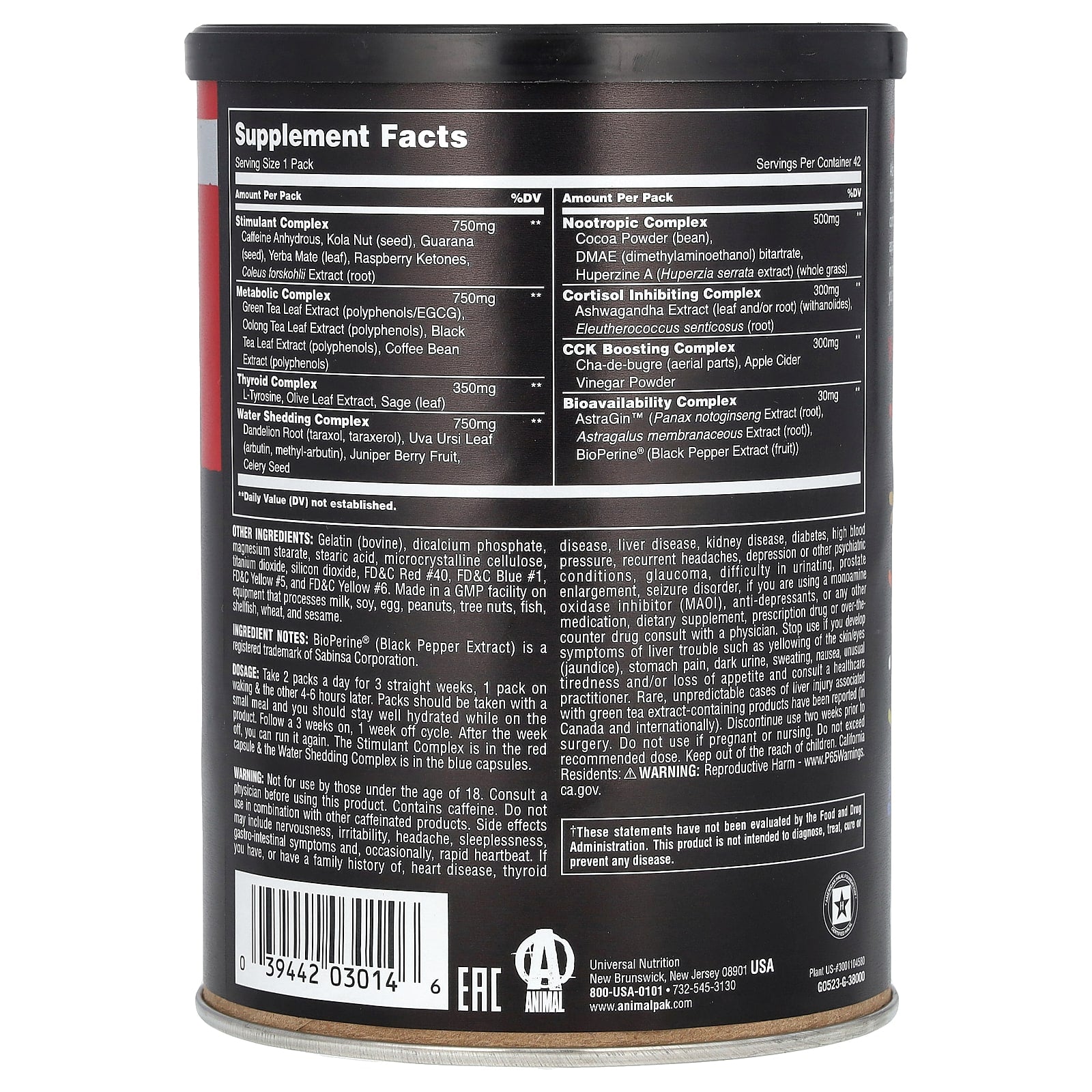 Animal Cuts Advanced Fat Burner, 42 Pill Packs for Lean Physique - Image 2