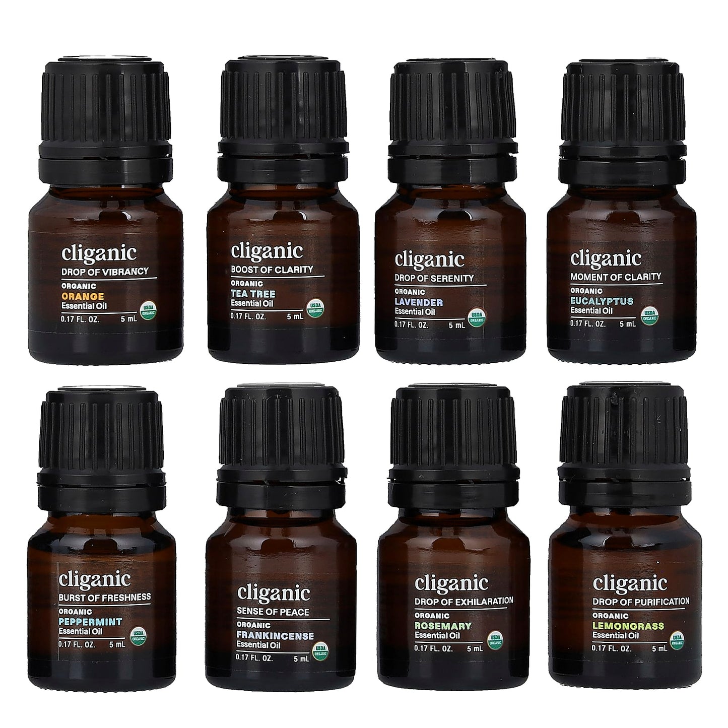Cliganic 8-Piece Essential Oil Aromatherapy Set for Wellness - Image 1